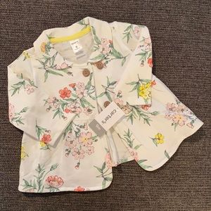 NWT Floral lightweight toddler pea coat